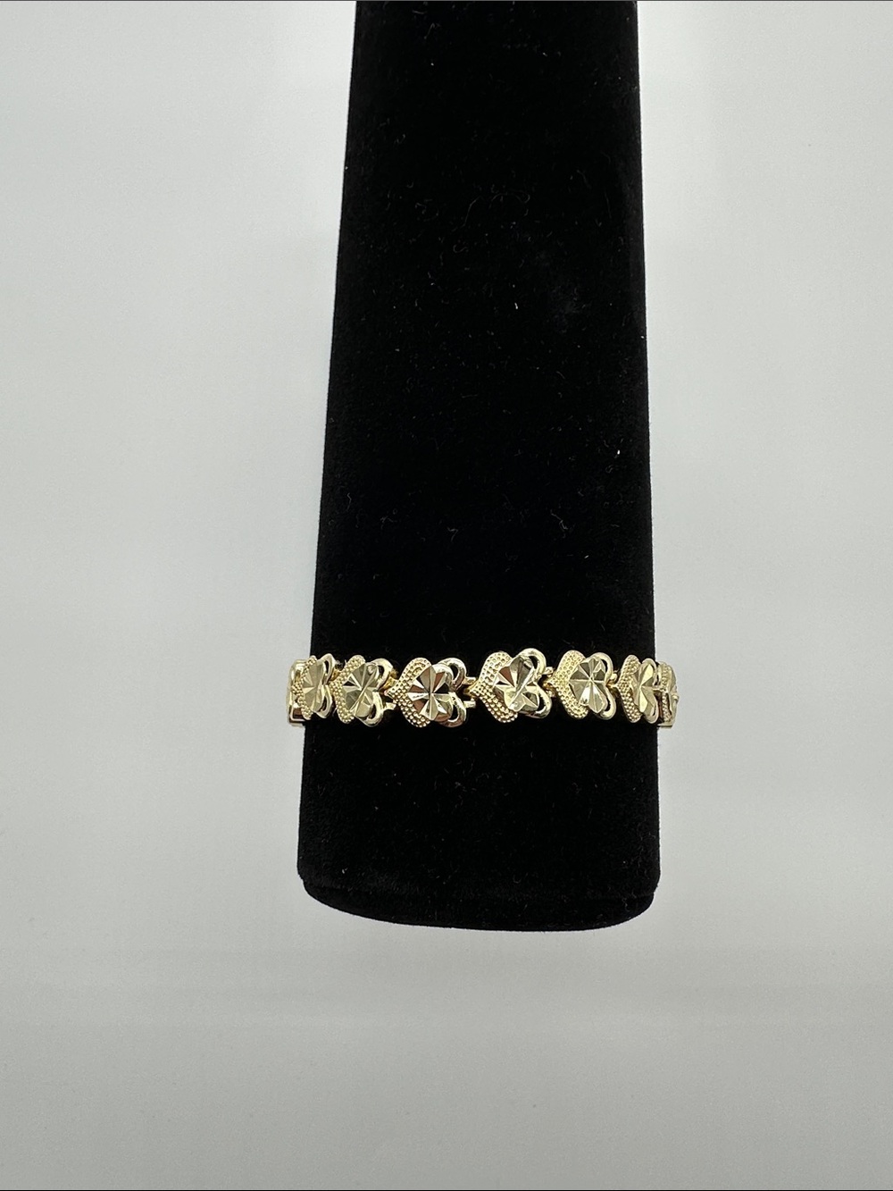 7” Gold Filled Heart Link Bracelet
